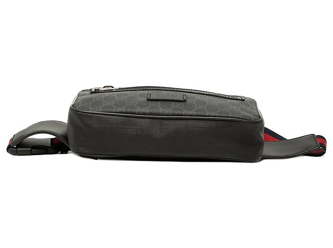 Borsello cintura Gucci GG Supreme Web nero - vista 3