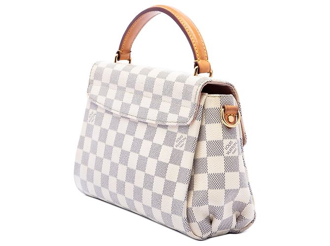 Borsa Satchel Louis Vuitton Damier Azur Croisette Bianca Bianco - vista 2