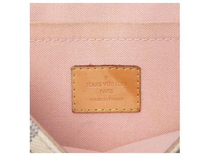 Borsa Satchel Louis Vuitton Damier Azur Croisette Bianca Bianco - vista 5