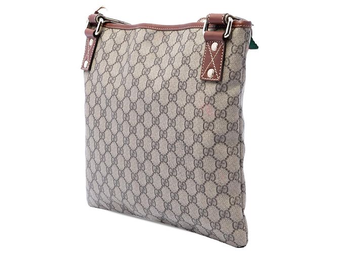 Borsa a tracolla Gucci GG Supreme Web Beige - vista 2