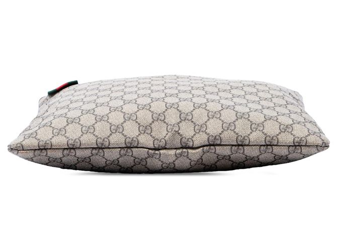 Borsa a tracolla Gucci GG Supreme Web Beige - vista 3