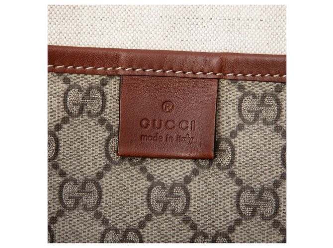 Borsa a tracolla Gucci GG Supreme Web Beige - vista 5