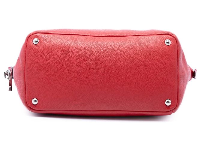 Borsa a mano Prada Vitello Daino con doppio manico rossa Rosso - vista 3