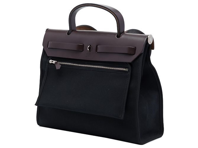 Borsa Hermès Toile Herbag Zip 31 nera Nero - vista 2