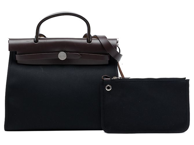 Borsa Hermès Toile Herbag Zip 31 nera Nero - vista 7