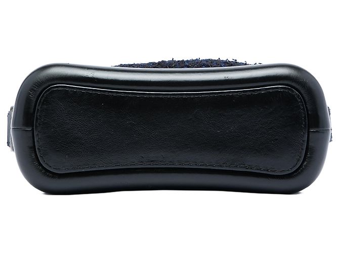 Borsa a tracolla Chanel Gabrielle Small in tweed nero - vista 3