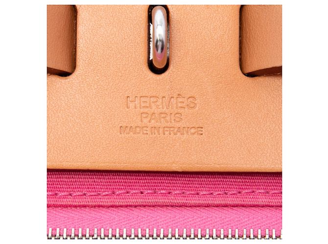 Borsa Hermès Toile Herbag Zip 31 Rosa - vista 5