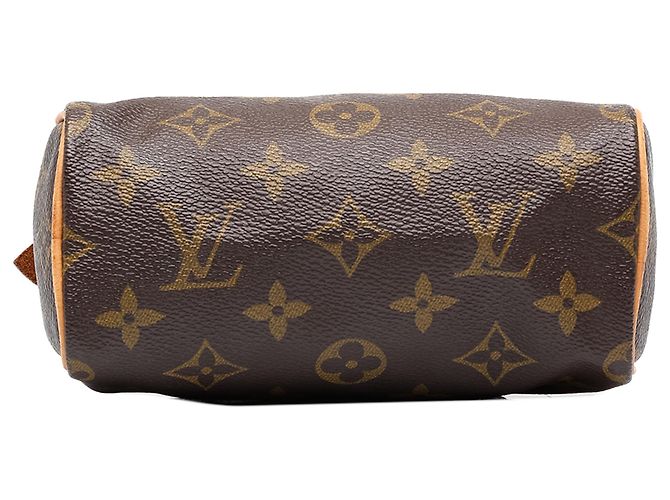 Borsa Louis Vuitton Monogram Mini Speedy HL Marrone - vista 3