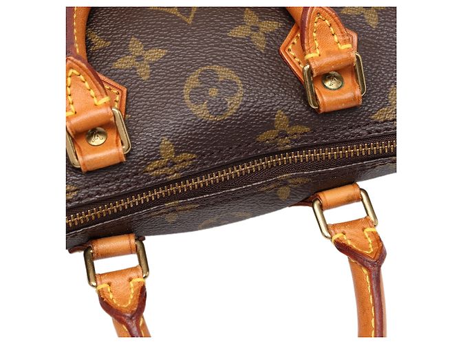 Borsa Louis Vuitton Monogram Mini Speedy HL Marrone - vista 6
