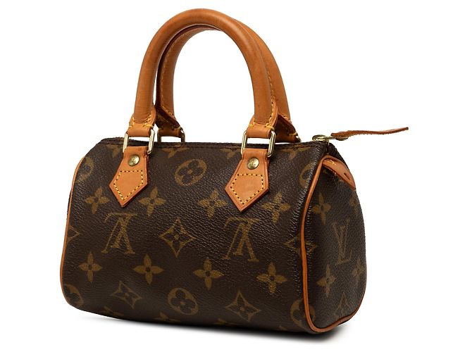 Borsa Louis Vuitton Monogram Mini Speedy HL Marrone - vista 2