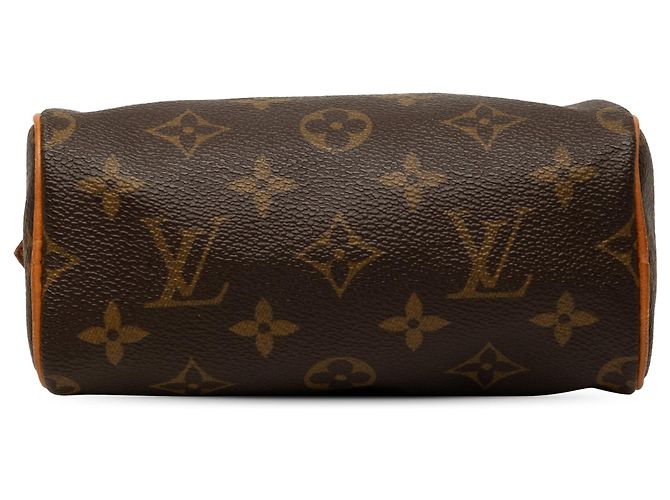 Borsa Louis Vuitton Monogram Mini Speedy HL Marrone - vista 3