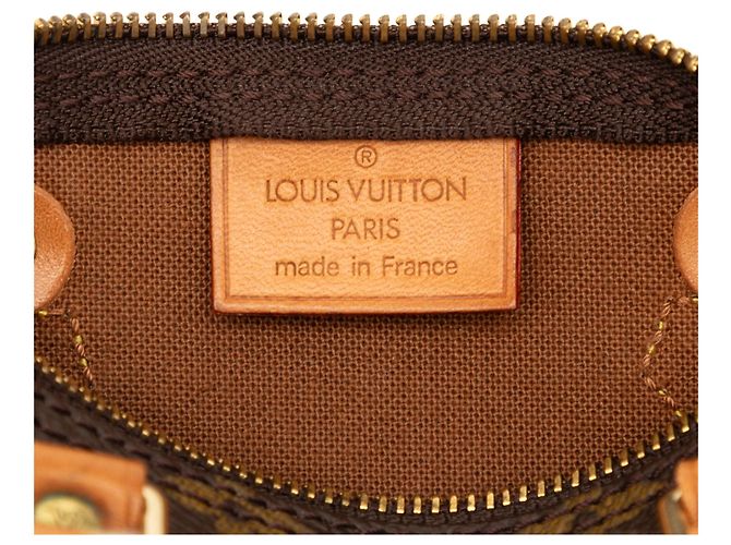 Borsa Louis Vuitton Monogram Mini Speedy HL Marrone - vista 5