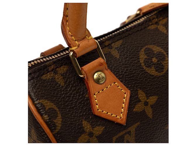 Borsa Louis Vuitton Monogram Mini Speedy HL Marrone - vista 7