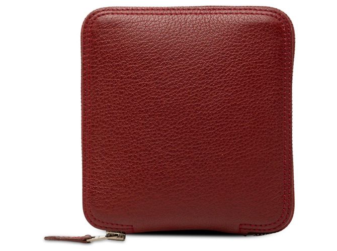 Borsa Red Hermès Bolduc Au Carre Silk Marwari Le Sac Silky Pop Tote Rosso - vista 6