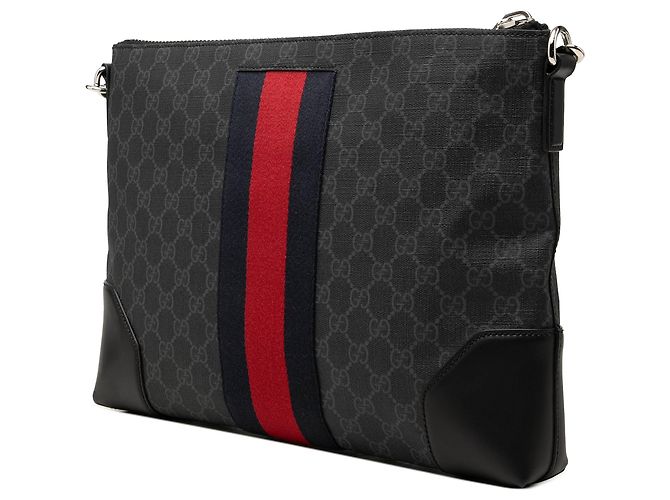 Borsa a tracolla Gucci GG Supreme Web nera Nero - vista 2