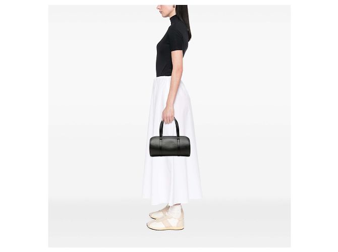 Borsa Louis Vuitton Epi Soufflot Nera Nero - vista 6