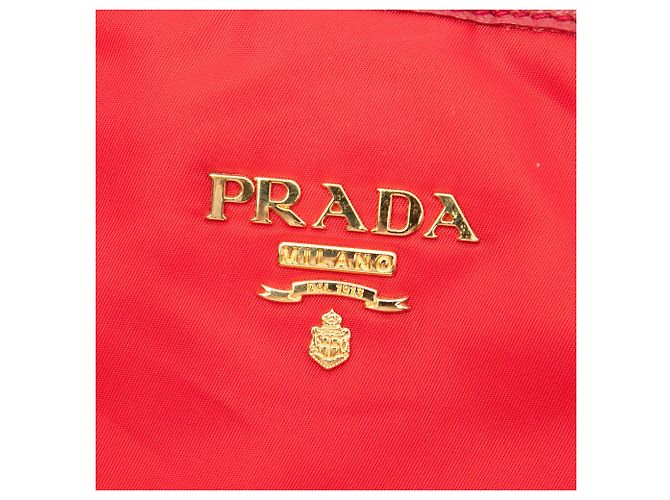 Tote Prada em Tessuto vermelho com acabamento em Saffiano - vista 5