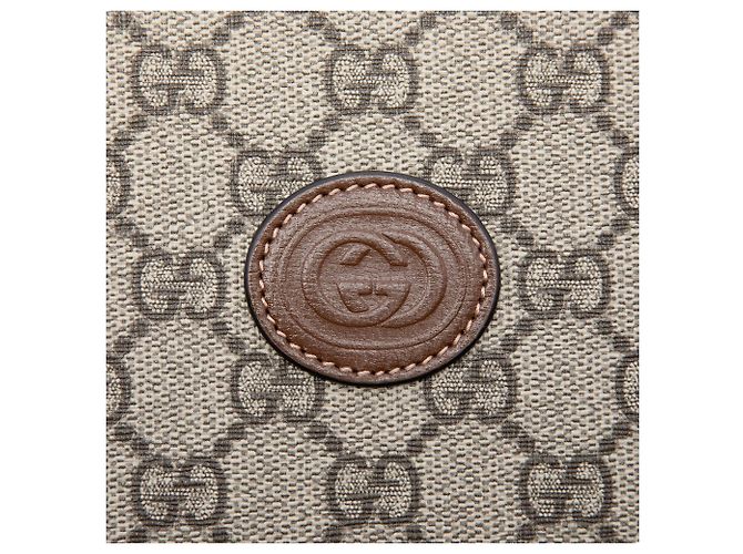 Borsa a tracolla Gucci GG Supreme Interlocking G beige - vista 5