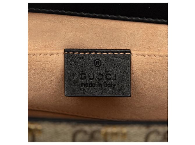 Borsa a tracolla Gucci Small GG Supreme Bee Padlock Beige - vista 5