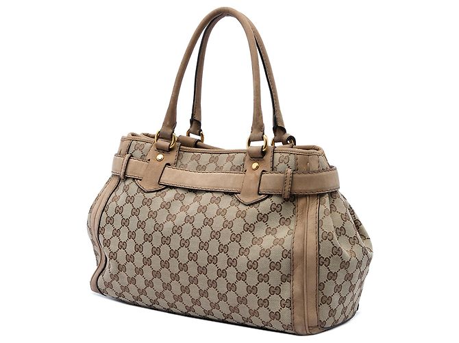 Tote Running Gucci GG Canvas Beige - vista 2