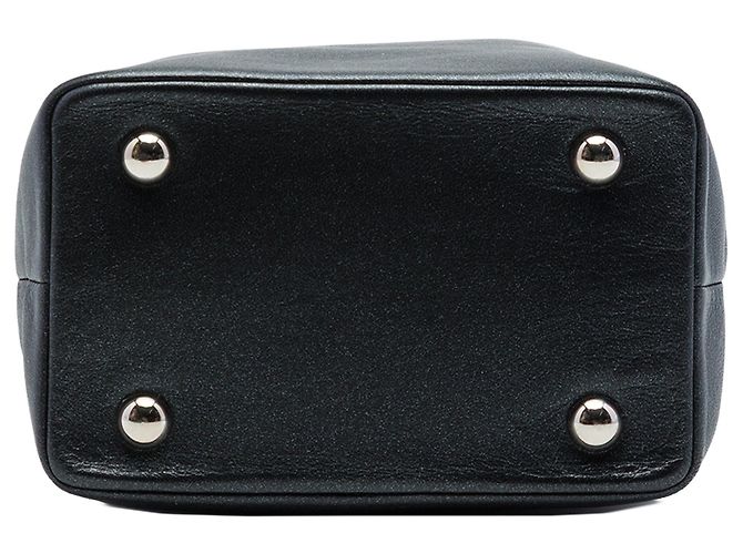 Vanity Beauty case Chanel CC in vitello metallizzato nero - vista 3