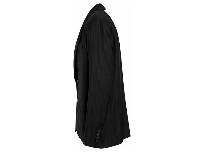 Valentino, Blazer gessato nero - vista 4