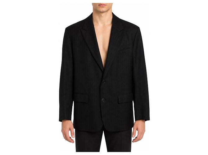 Valentino, Blazer gessato nero - vista 5