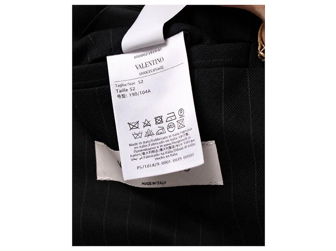 Valentino, Blazer gessato nero - vista 9