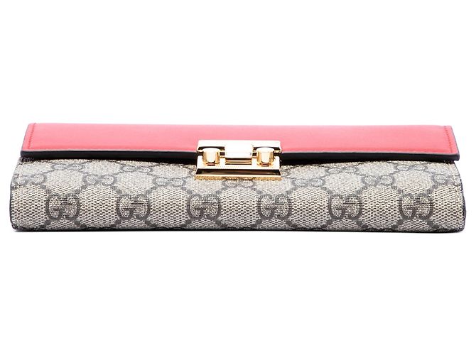 Padlock Borsa a tracolla Gucci GG Supreme con portafoglio e lucchetto, Beige - vista 3