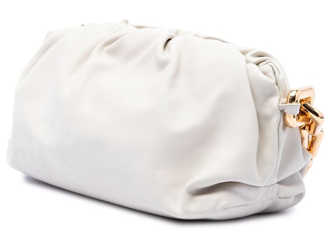 Borsa a tracolla Chain Pouch Bottega Veneta in nappa bianca Bianco - vista 2