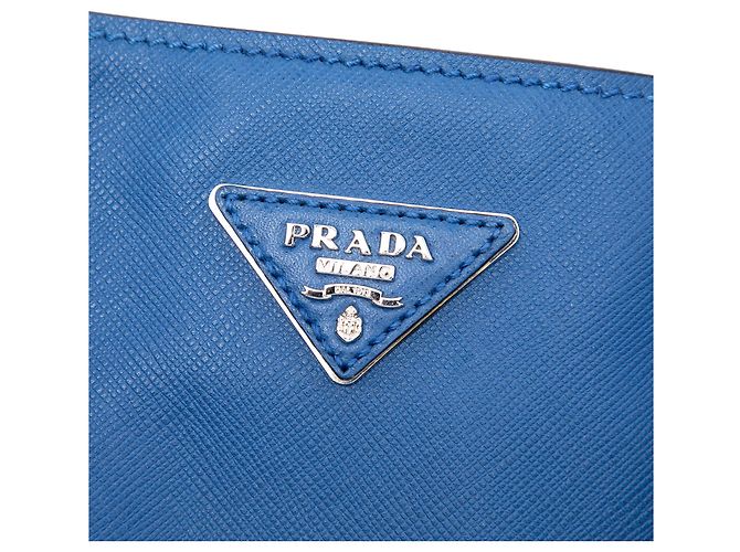 Prada Saffiano Soft Shopping Tote Blau - Ansicht 5