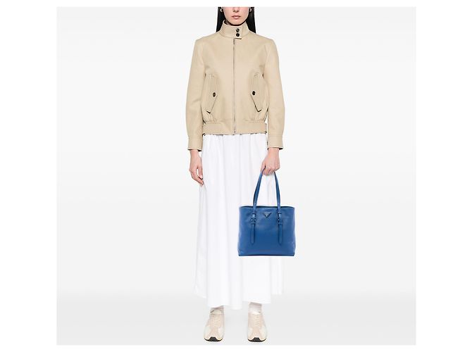 Prada Saffiano Soft Shopping Tote Blau - Ansicht 6