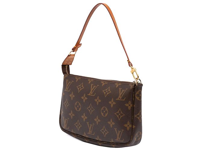 Bolso de hombro Louis Vuitton Monogram Pochette Accessoires Marrón Castaño - vista 2