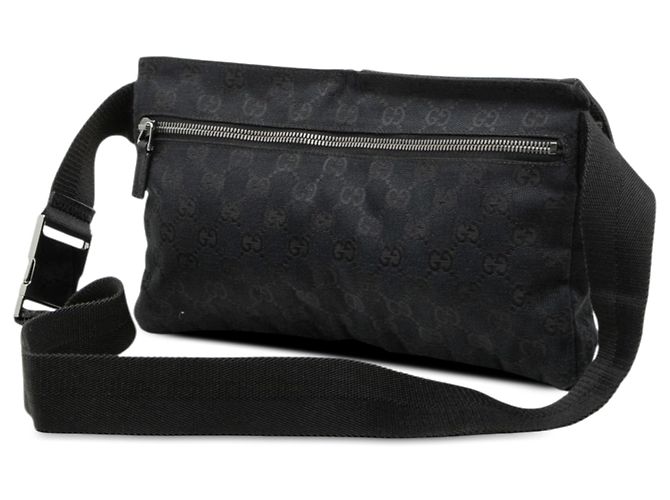 Borsetta cintura Gucci GG Canvas con doppia tasca nera Nero - vista 2