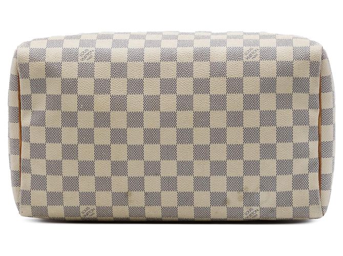 Borsa Boston Louis Vuitton Damier Azur Speedy 30 Bianca Bianco - vista 3