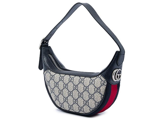 Borsa a tracolla Gucci Mini GG Supreme Web Ophidia Nera Nero - vista 2