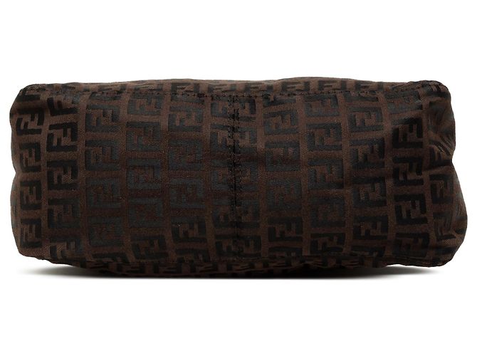 Borsa a mano Fendi Zucchino in tela marrone - vista 3