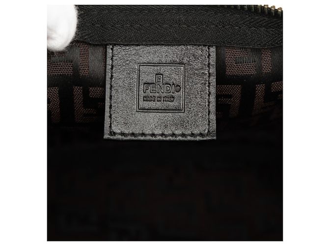 Borsa a mano Fendi Zucchino in tela marrone - vista 5