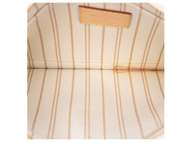 Pouch Louis Vuitton Damier Azur Neverfull MM bianca Bianco - vista 4