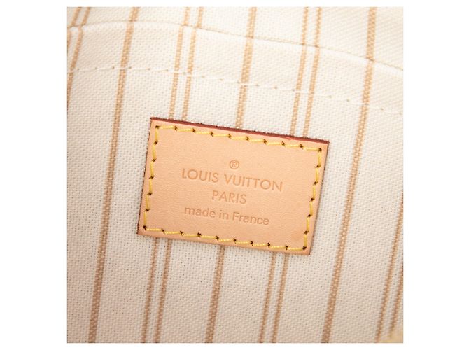 Pouch Louis Vuitton Damier Azur Neverfull MM bianca Bianco - vista 5