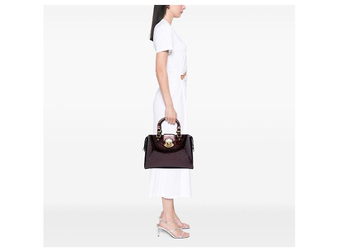 Borsa Louis Vuitton Monogram Vernis Melrose Avenue Purple Porpora - vista 5