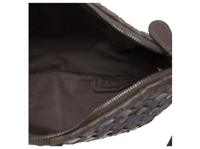 Bolso bandolera Bottega Veneta de napa y charol Intrecciato marrón Castaño - vista 4