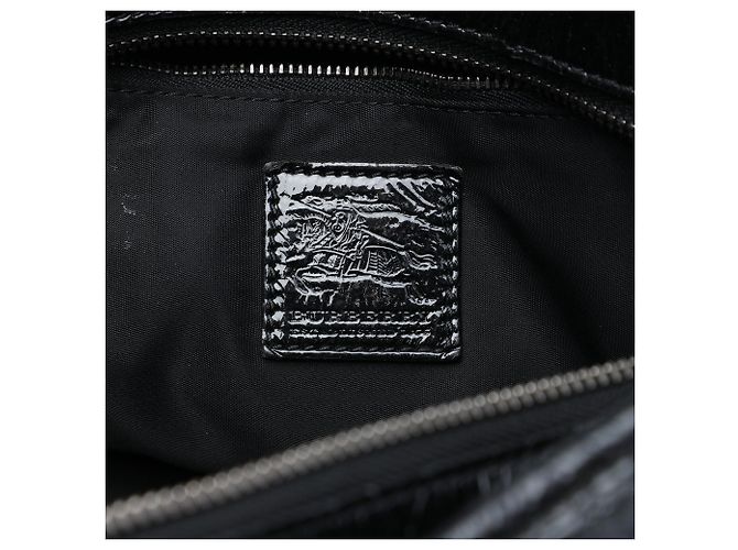 Burberry Medium Beat Check Nylon Lowry Satchel in Grau - Ansicht 5