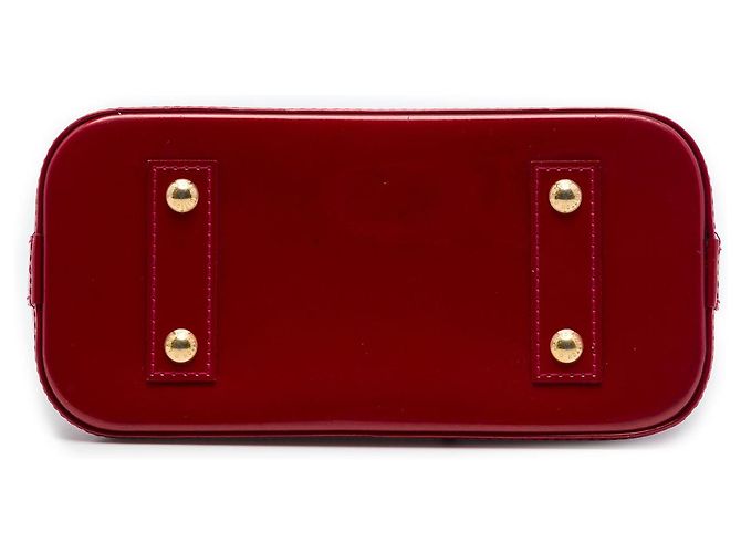 Borsa Satchel Alma BB Louis Vuitton Monogram Vernis Rossa Rosso - vista 3