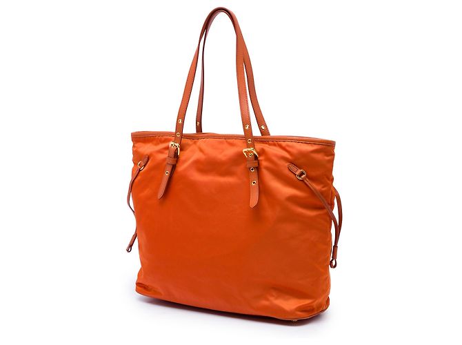 Prada Tessuto Tote mit Saffiano-Besatz Orange - Ansicht 2