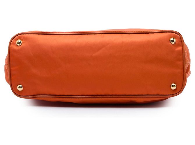Prada Tessuto Tote mit Saffiano-Besatz Orange - Ansicht 3
