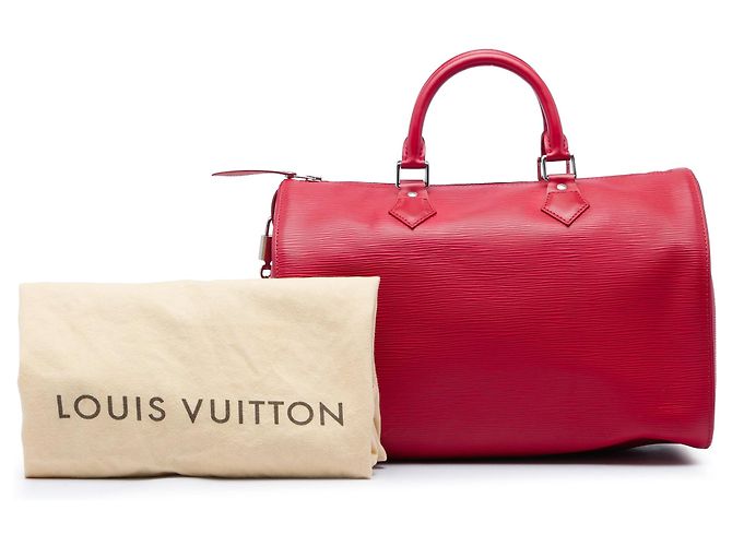 Borsa Boston Louis Vuitton Epi Speedy 35 rossa Rosso - vista 7