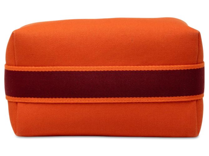 Bolso Vanity Case Hermès Small Toile Bride A Brac Naranja - vista 3