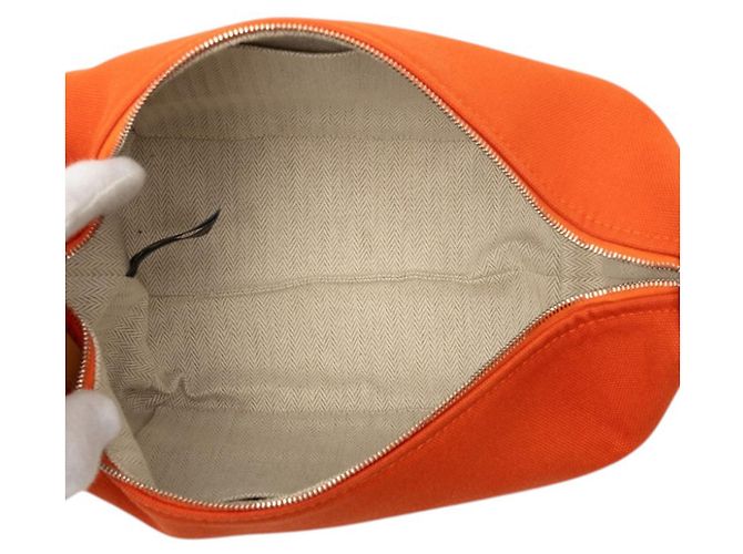 Bolso Vanity Case Hermès Small Toile Bride A Brac Naranja - vista 4