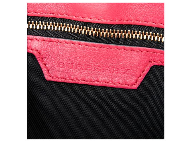 Borsa a tracolla Burberry Haymarket Check Canvas Leah Rosa - vista 5